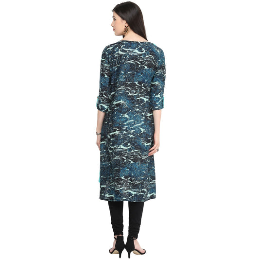 Finding Product Women's Boat Neck Side Buttoned Kurti