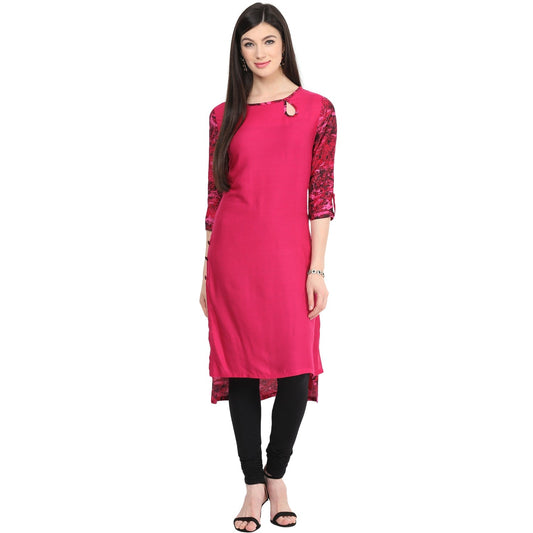 Finding Product Women's Boat Neck Side Buttoned Kurti