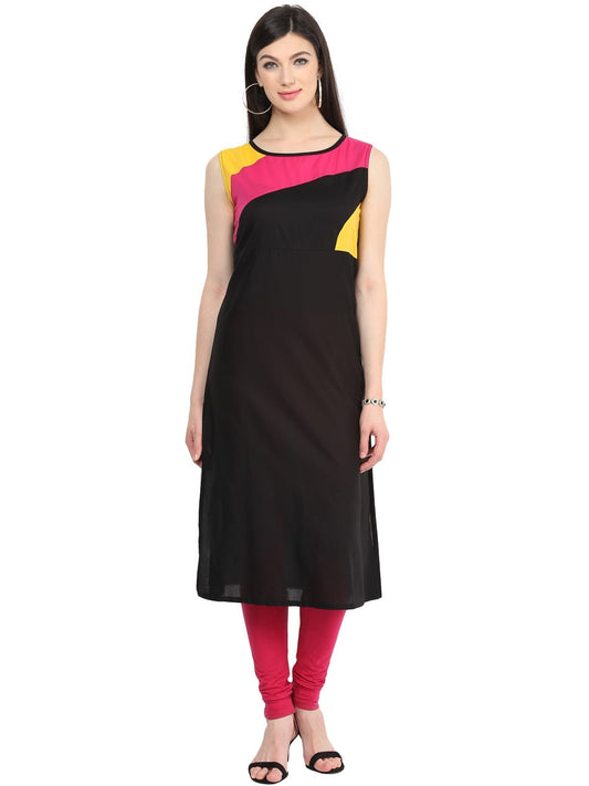 Finding Product Women's Color Block Panelled Kurti