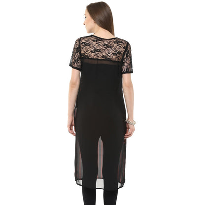 Finding Product Women's Stripped and Lace Kurti