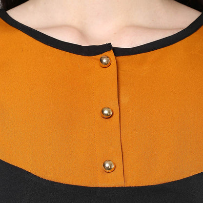 Finding Product Women's Mustard Yoke Kurti