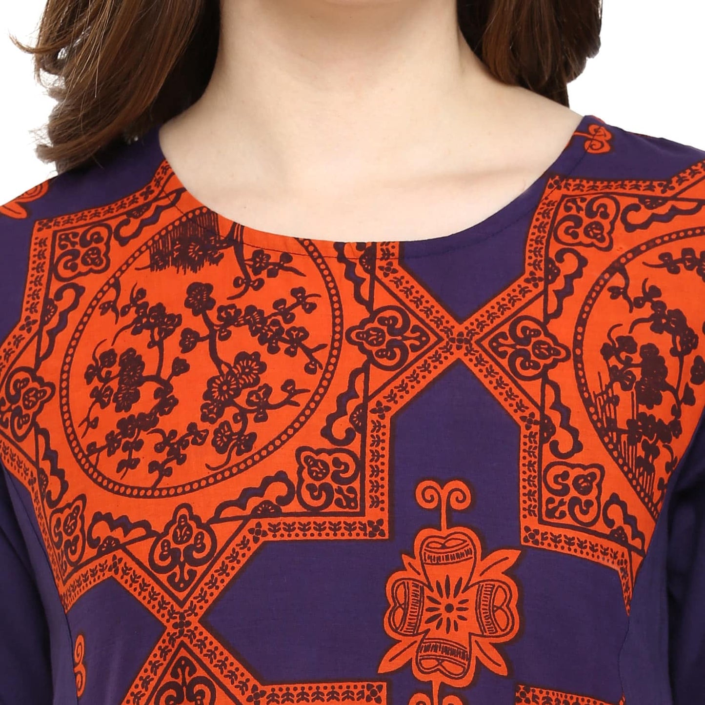 Finding Product Women's Blue Orange Dori Kurti