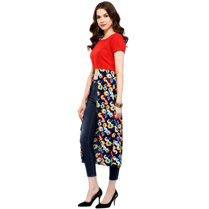 Finding Product Women's Bright Geometrical Print Kurti