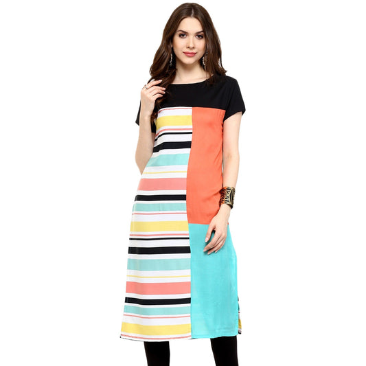 Finding Product Women's Multi Stripe Print Kurti