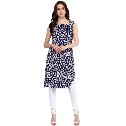 Finding Product Women's Navy Floral Printed Kurti