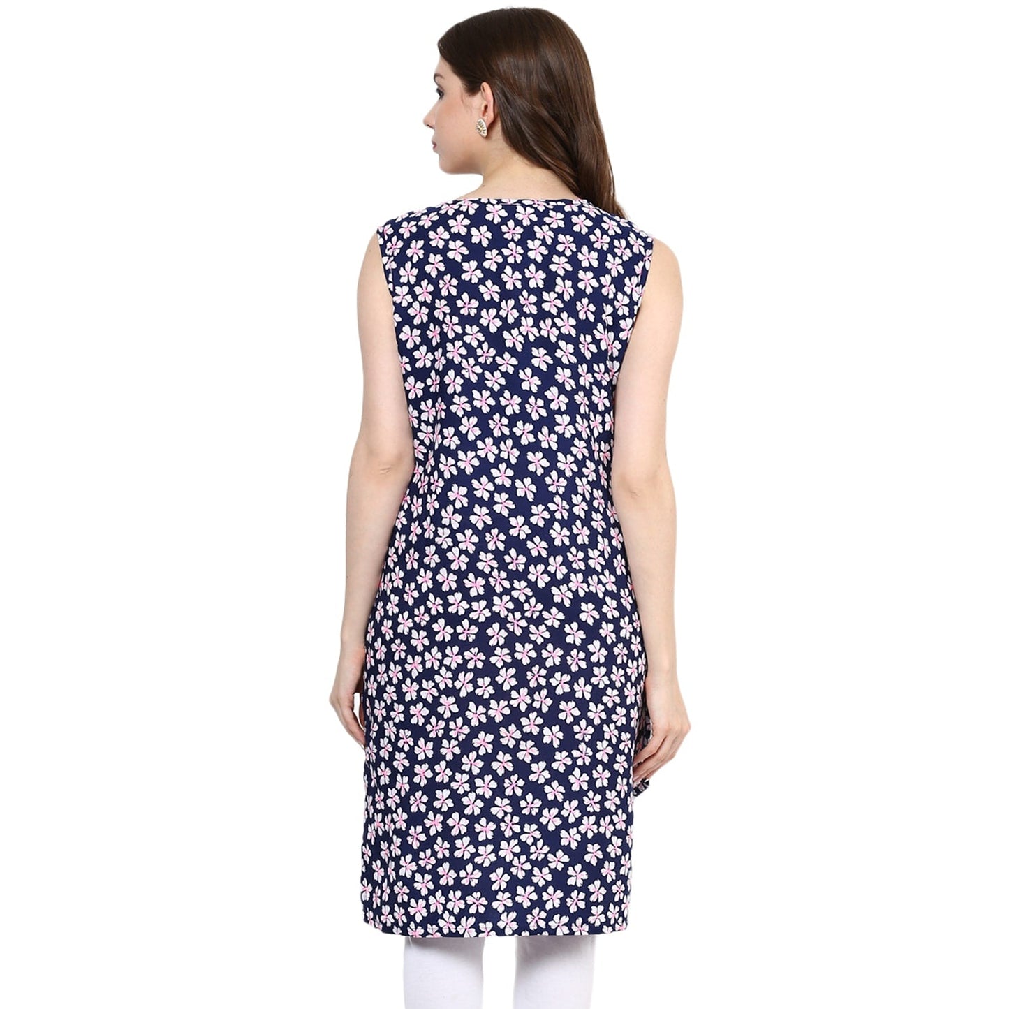 Finding Product Women's Navy Floral Printed Kurti