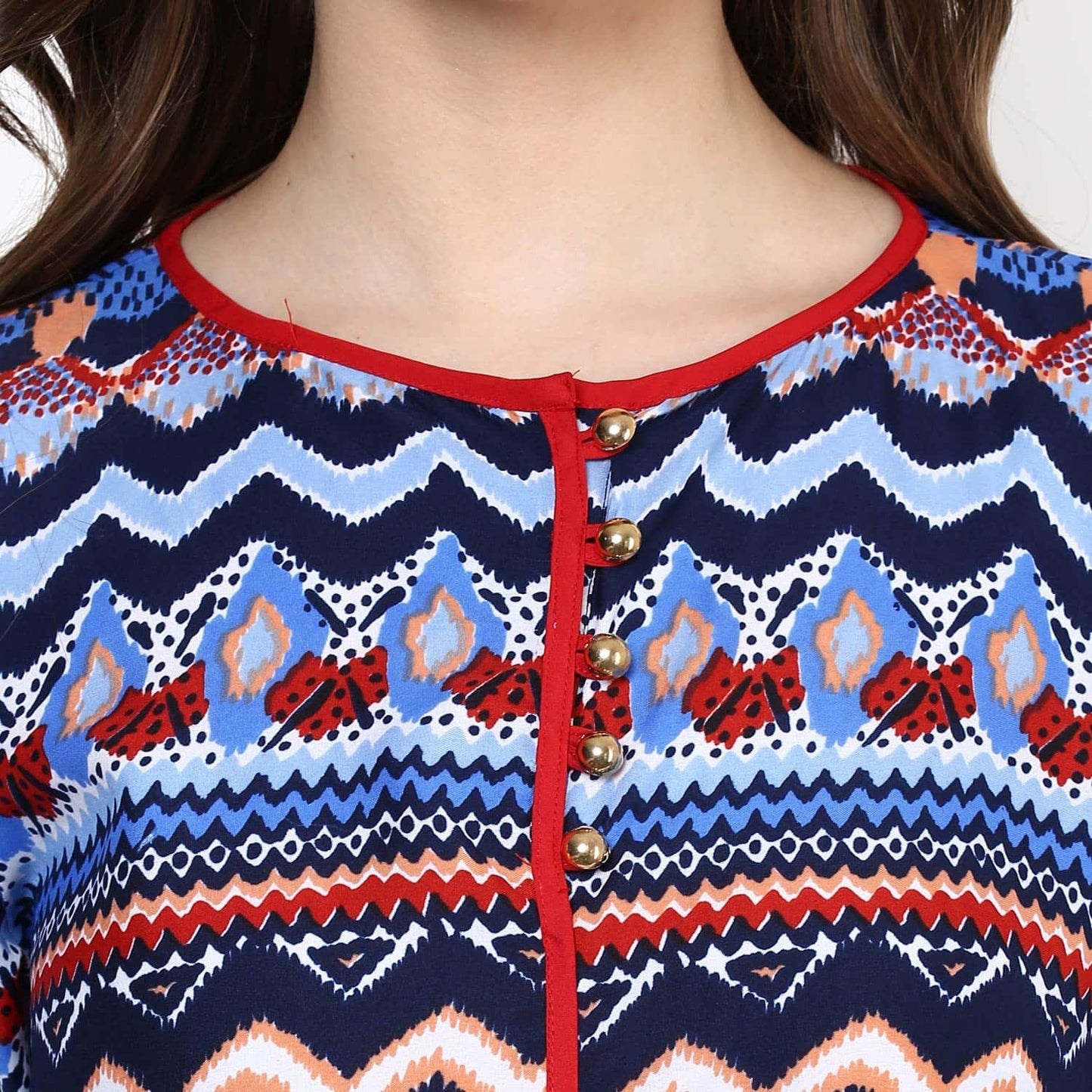 Finding Product Women's Astrix Print Kurti with Front Tie-Up