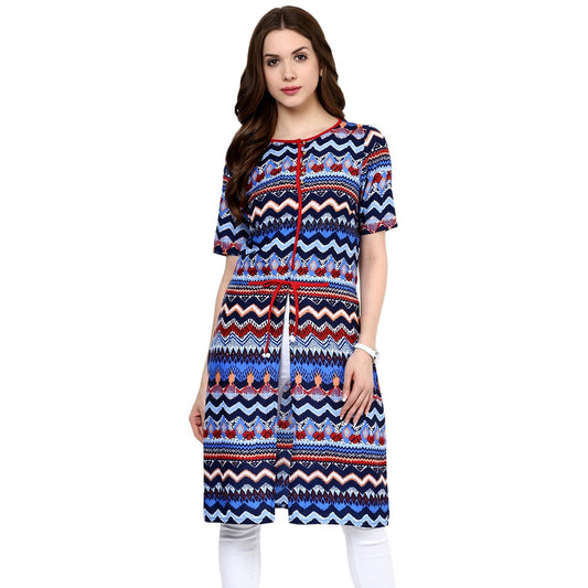 Finding Product Women's Astrix Print Kurti with Front Tie-Up