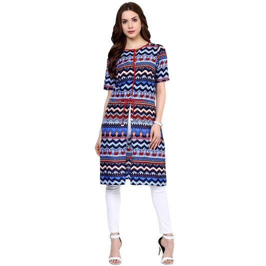 Finding Product Women's Astrix Print Kurti with Front Tie-Up