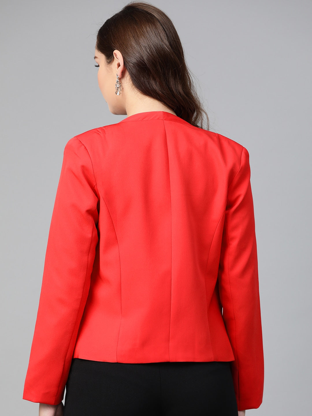 Red Solid Blazer