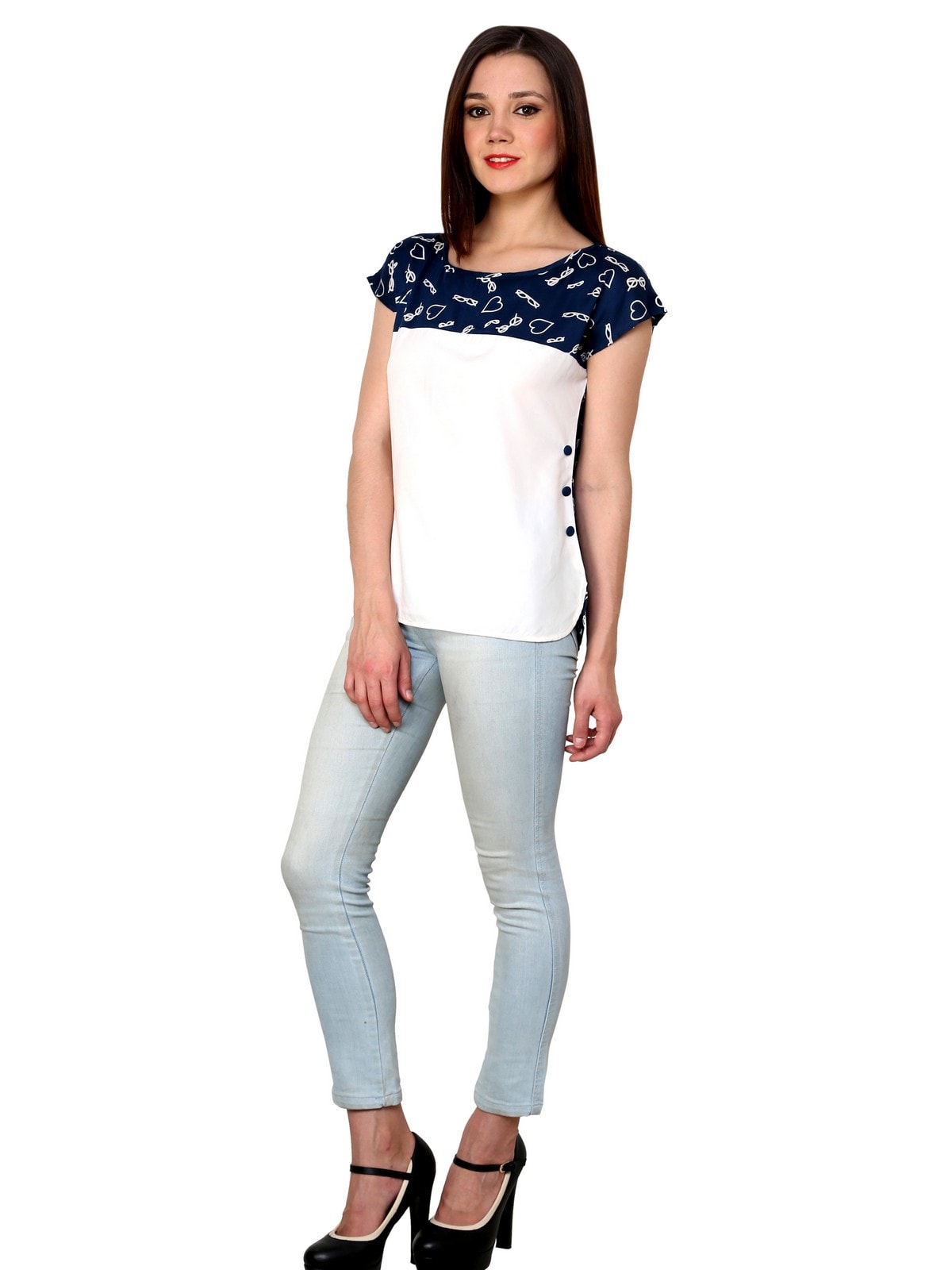 Finding Product Women's Blue Specs Top