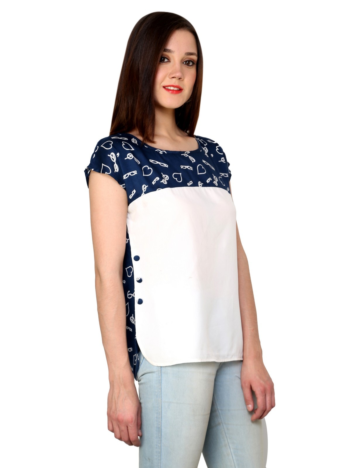 Finding Product Women's Blue Specs Top