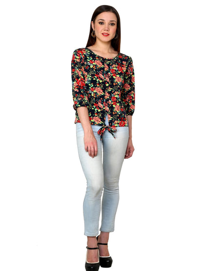 Finding Product Women's Floral Knot Top