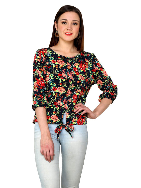 Finding Product Women's Floral Knot Top
