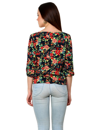 Finding Product Women's Floral Knot Top