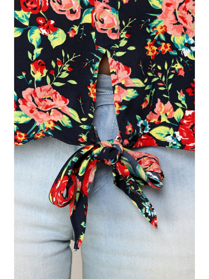 Finding Product Women's Floral Knot Top