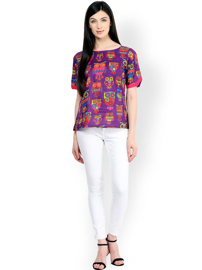 Finding Product Women's Owl Print Top