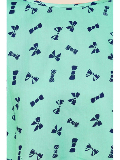 Finding Product Women's Green Bow Crop Top