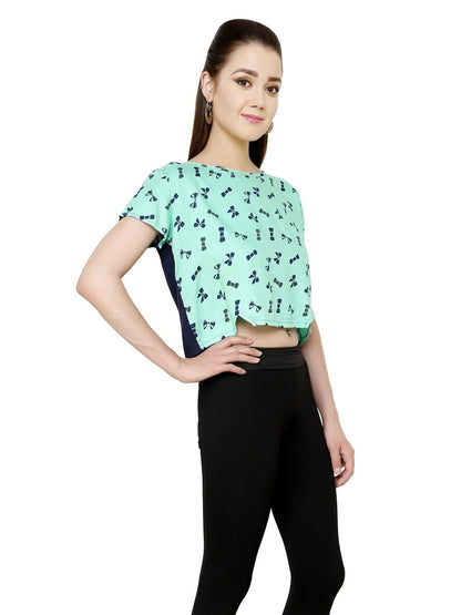Finding Product Women's Green Bow Crop Top