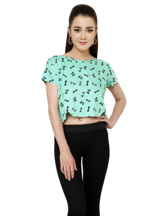 Finding Product Women's Green Bow Crop Top