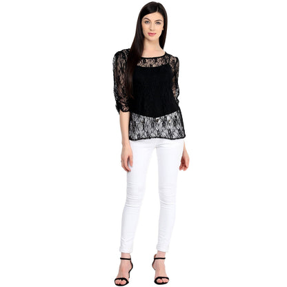 Finding Product Women's Net Ruched Top
