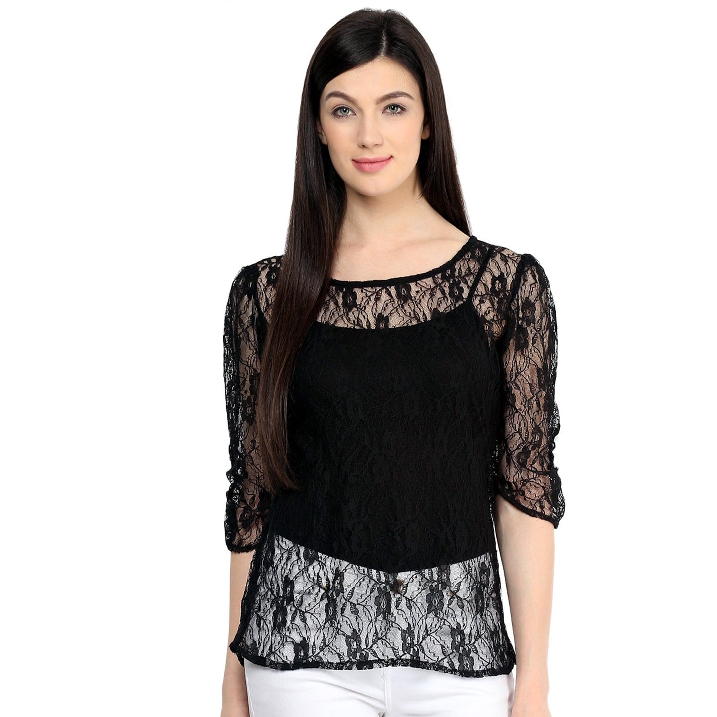 Finding Product Women's Net Ruched Top