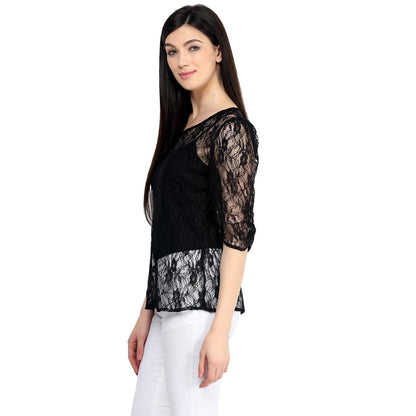 Finding Product Women's Net Ruched Top