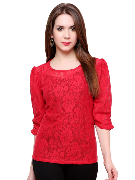 Finding Product Women's Net Ruched Top