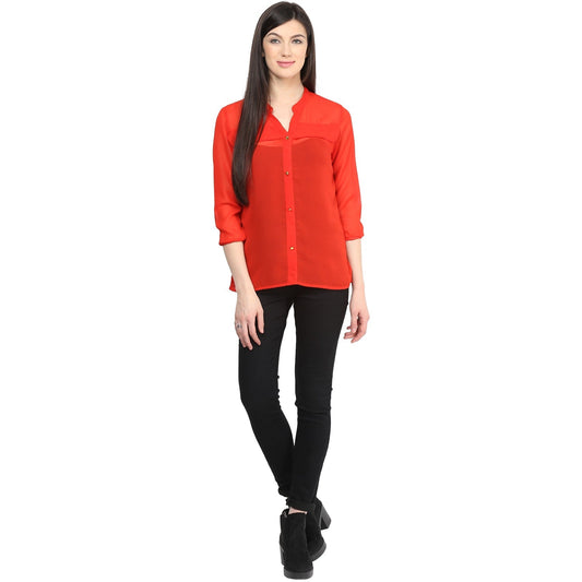Finding Product Women's Solid Frill Top