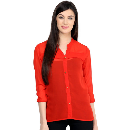 Finding Product Women's Solid Frill Top
