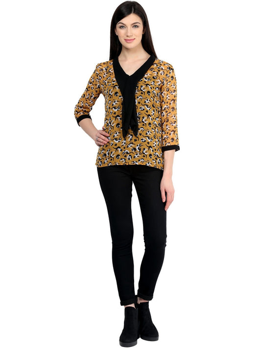Finding Product Women's Mustard Tie-up Top