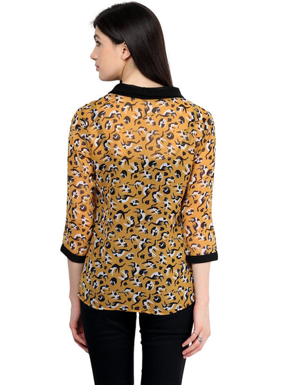 Finding Product Women's Mustard Tie-up Top