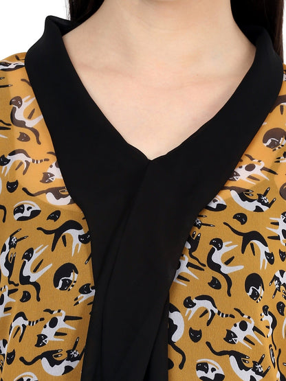 Finding Product Women's Mustard Tie-up Top