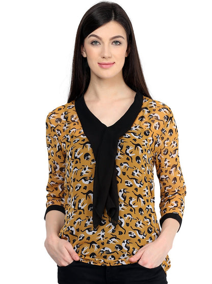 Finding Product Women's Mustard Tie-up Top