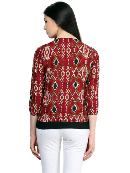Finding Product Women's Overlap Printed Top