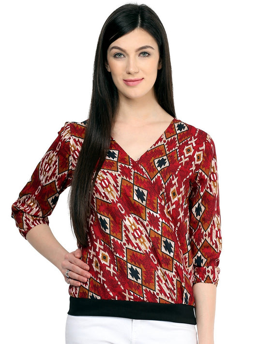 Finding Product Women's Overlap Printed Top