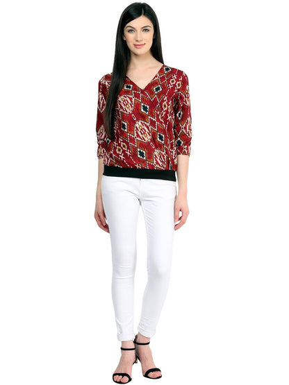 Finding Product Women's Overlap Printed Top