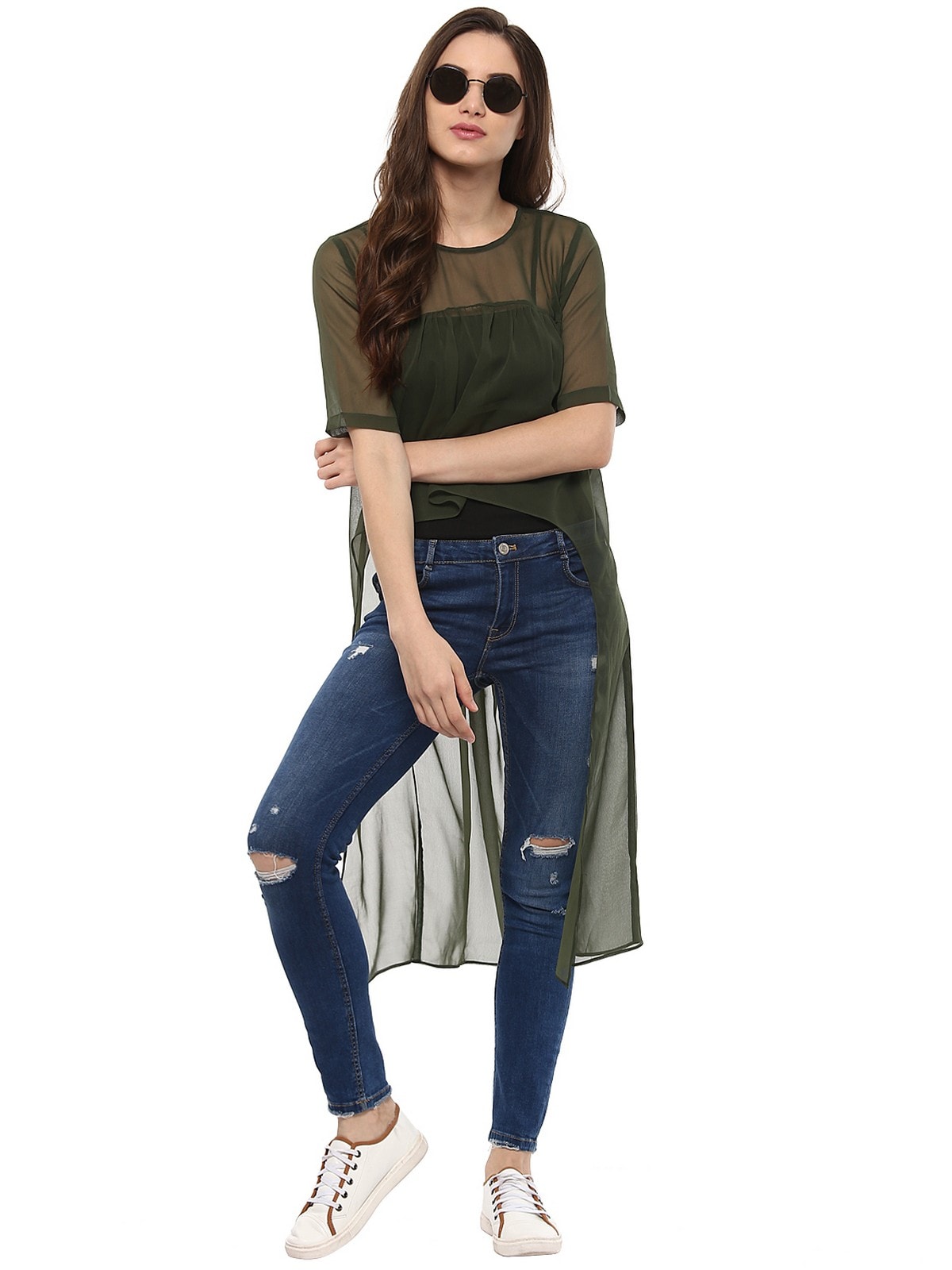 Finding Product Women's Black Cape Top