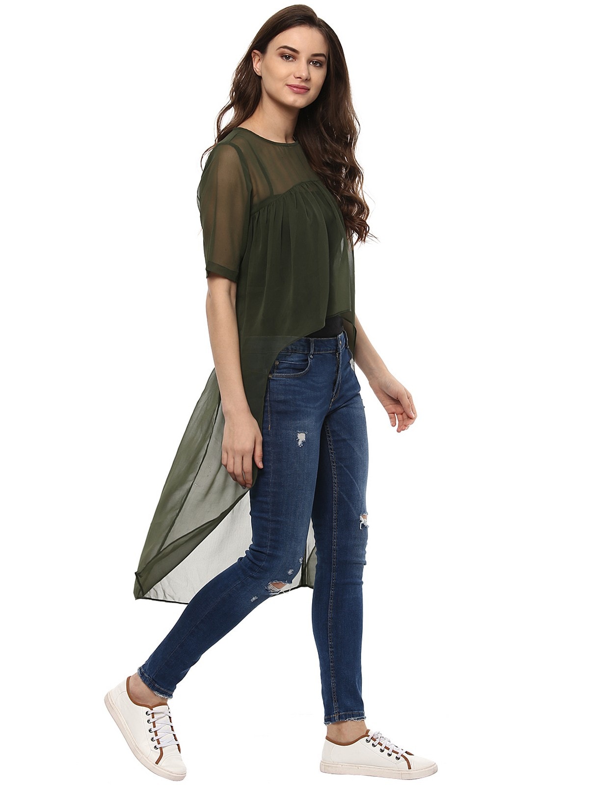 Finding Product Women's Black Cape Top