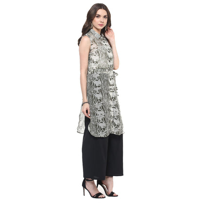 Finding Product Women's Green Snake Print Kurti