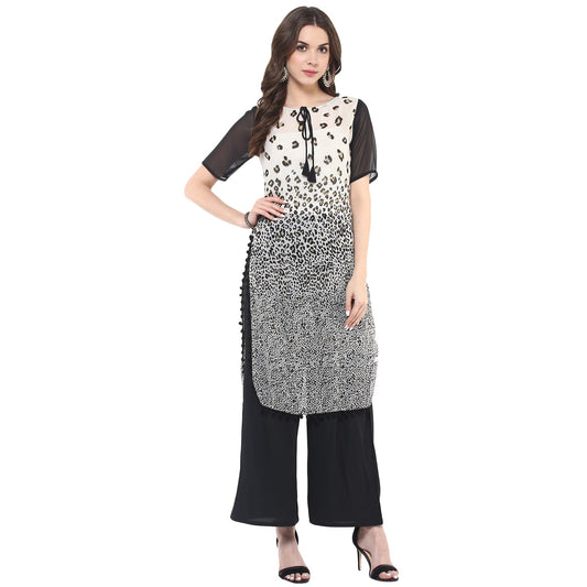 Finding Product Women's Monocromatic Cheetah Print Kurti