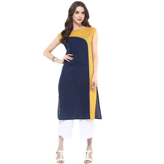 Finding Product Women's Curved Color Block Kurti