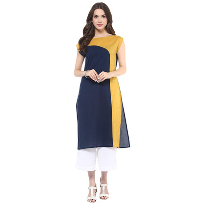 Finding Product Women's Curved Color Block Kurti