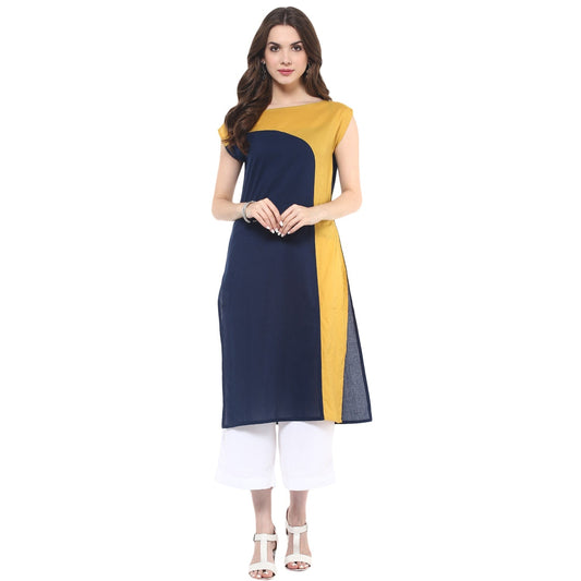 Finding Product Women's Curved Color Block Kurti