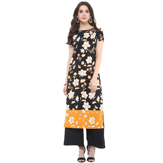 Finding Product Women's Floral Keyhole Long Kurti