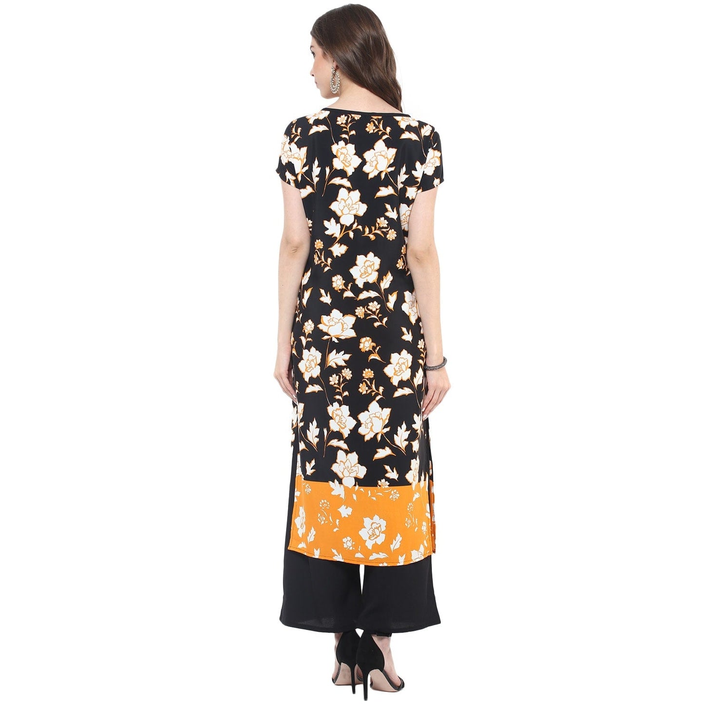 Finding Product Women's Floral Keyhole Long Kurti