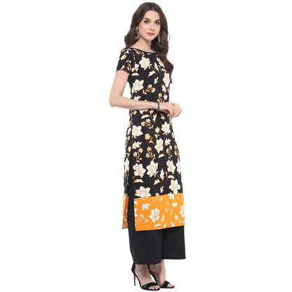 Finding Product Women's Floral Keyhole Long Kurti