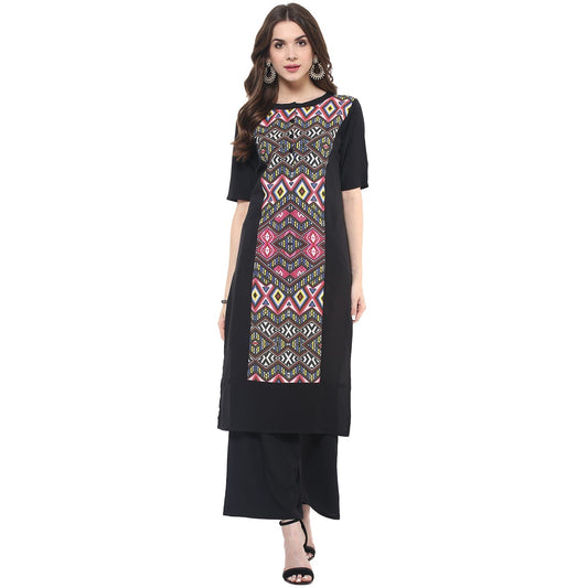 Finding Product Women's Blur Print Straight Fit Kurti