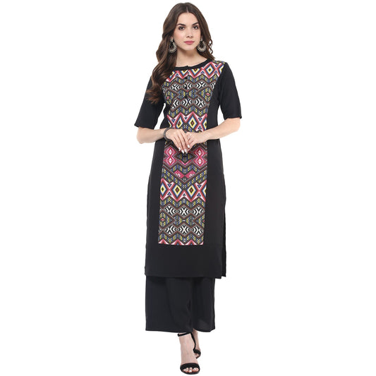 Finding Product Women's Blur Print Straight Fit Kurti