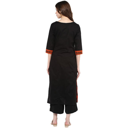 Finding Product Women's Border Print Straight Kurta
